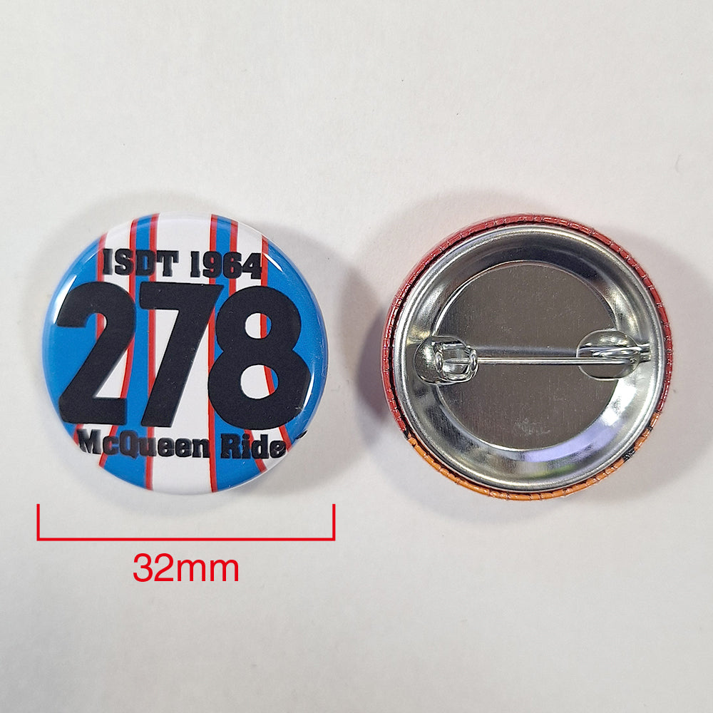 スティーブマックイーン ISDT1964 ON ANY SUNDAY 缶バッジ